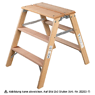 Iller Holz- Gipserbock, beidseitig begehbar mit großer Standfläche 2x4 Stufen und 2,90m AH-Beschreibung lesen