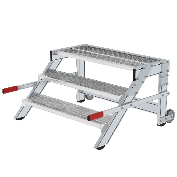 Plate-forme de travail Robble Steel-Gitterrost 1000 mm largeur étape 3 niveaux-Leggi tutto
