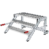 Arbeitsplattform aus Stahl mit Gitterrost 1000 mm, 3 Stufen