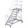 Wartungsbühne aus Aluminium 45° 800 mm 8 Stufen