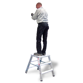 Euroline Premium 30581 Stufenstehleiter breit 2x2 Stufen-Beschreibung lesen