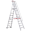 Euroline Premium 32677 Stufenstehleiter mit großer Standplattform 10 Stufen