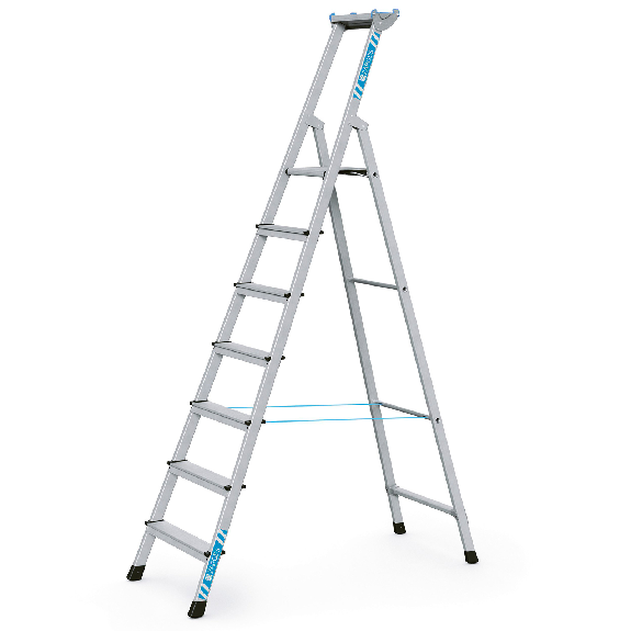 Zarges genietete Stehleiter, eloxiert XLstep S 7 Stufen Zarges genietete Stehleiter, eloxiert XLstep S 7 Stufen-Beschreibung lesen
