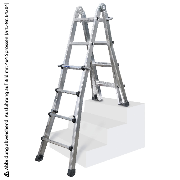 Escalera telescópica accesible por ambos lados con 4x3 peldaños-Leer más