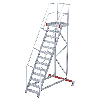 Euroline 513 Wartungsbühne 60° 1000mm Stufenbreite 13 Stufen Alu gerieft