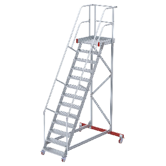 Euroline 513 Wartungsbühne 60° 1000mm Stufenbreite 13 Stufen Alu gerieft-Beschreibung lesen