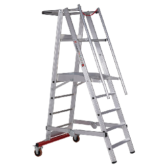Euroline Premium 32777 Podestleiter fahrbar 5 Stufen-Beschreibung lesen