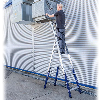 MUNK Plattformleiter steckbar Grundelement 3 Stufen und klappbaren Handgriffen