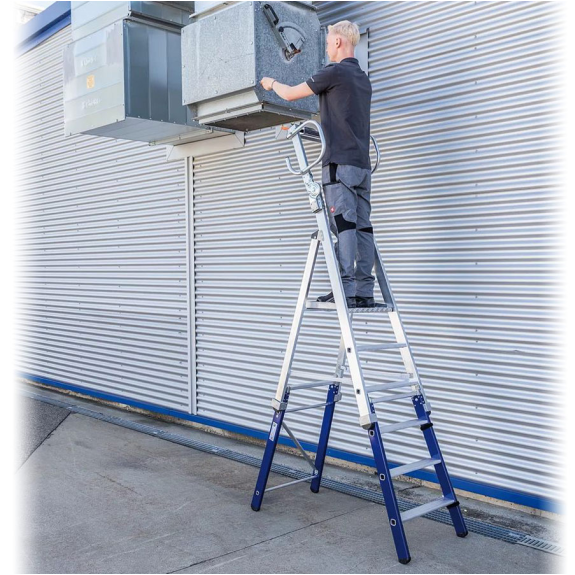Plattformleiter steckbar mit 3 Stufen und klappbaren Handgriffen-Beschreibung lesen