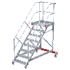 Euroline 513 Wartungsbühne 45° 1000mm Stufenbreite 8 Stufen Alu gerieft