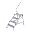 MUNK Aluminium Montagetritt starr mit Handlauf 4 Stufen MUNK Aluminium Montagetritt starr mit Handlauf 4 Stufen
