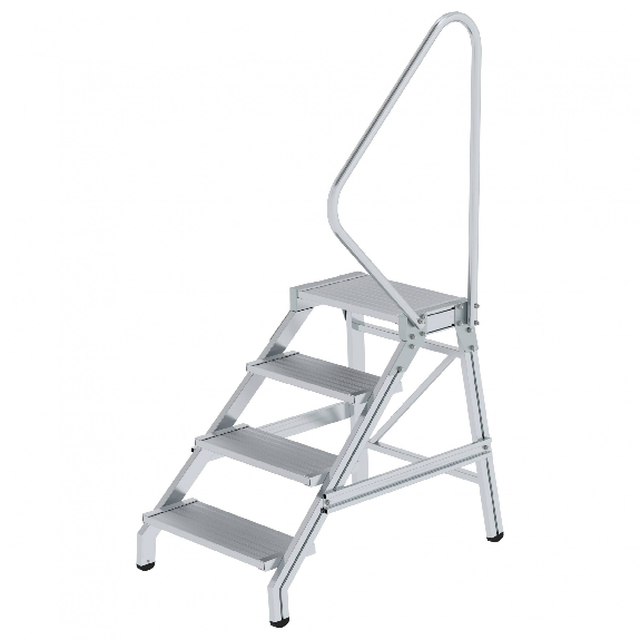 MUNK Aluminium Montagetritt starr mit Handlauf 4 Stufen MUNK Aluminium Montagetritt starr mit Handlauf 4 Stufen-Beschreibung lesen