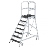 Podestleiter fahrbar mit 7 Stufen