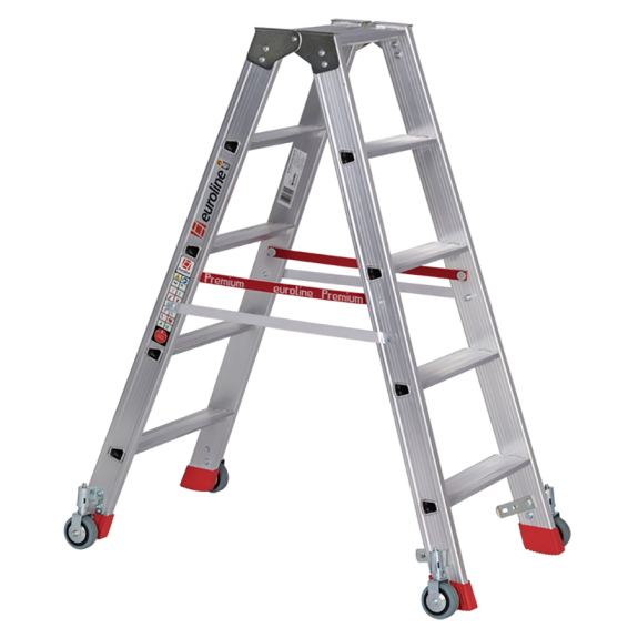 Échelle premium 30573 étape avec rouleaux de printemps et casiers 2x5 niveaux-Leer más