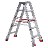 Euroline Premium 30573 Stufenstehleiter mit Federrollen und Feststellern 2x5 Stufen Euroline Premium 30573 Stufenstehleiter mit Federrollen und Feststellern 2x5 Stufen
