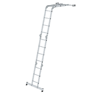 MUNK Vielzweckleiter mit Nivello Traverse 2x3 + 2x4 Sprossen-Beschreibung lesen