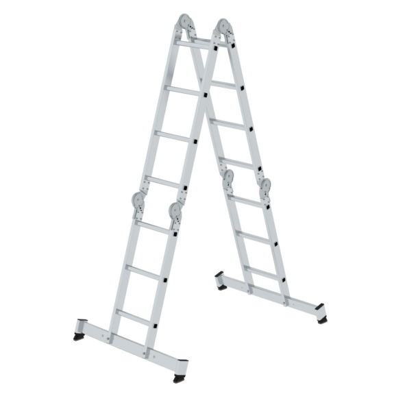 MUNK Vielzweckleiter mit Nivello Traverse 2x3 + 2x4 Sprossen MUNK Vielzweckleiter mit Nivello Traverse 2x3 + 2x4 Sprossen-Beschreibung lesen