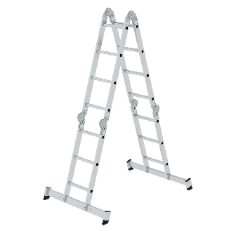 MUNK Vielzweckleiter mit Nivello Traverse 2x3 + 2x4 Sprossen-Beschreibung lesen