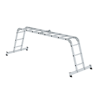 MUNK Vielzweckleiter mit Nivello Traverse 2x3 + 2x4 Sprossen-Beschreibung lesen