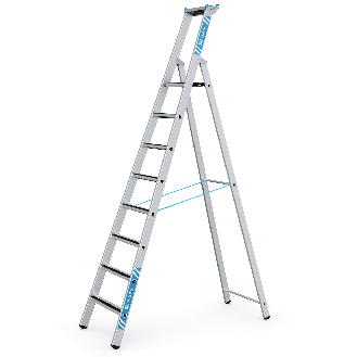 Zarges gebördelte Stufen-Stehleiter R13step S 8 Stufen-Beschreibung lesen
