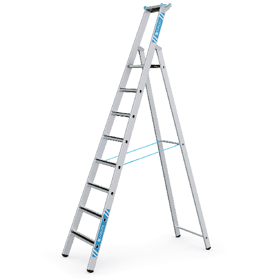 Zarges gebördelte Stufen-Stehleiter R13step S 8 Stufen-Beschreibung lesen