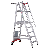 Euroline Premium 32778 Podestleiter fahrbar, klappbar 5 Stufen