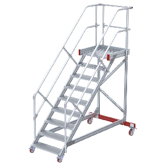 Euroline 513 Wartungsbühne 45° 1000mm Stufenbreite 9 Stufen Alu gerieft-Beschreibung lesen