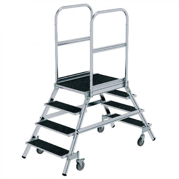 MUNK Podestleiter fahrbar R13 Korund 2x4 Stufen-Beschreibung lesen