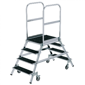 MUNK Podestleiter fahrbar R13 Korund 2x4 Stufen-Beschreibung lesen