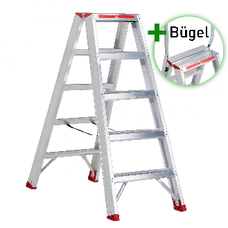 Altrex Sierra beidseitig begehbare Stufenstehleiter SDO 5 Stufen mit Bügel-Beschreibung lesen