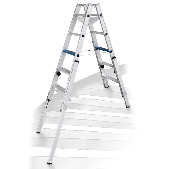 Iller Treppenhausleiter Multilift Ergo Plus eloxiert 2x5 Stufen-Beschreibung lesen