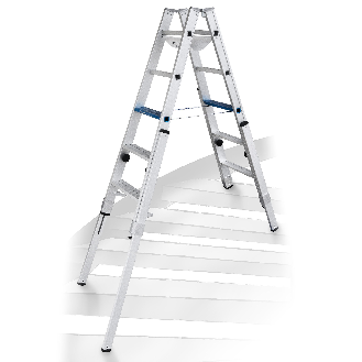 Iller Treppenhausleiter Multilift Ergo Plus eloxiert 2x5 Stufen-Beschreibung lesen