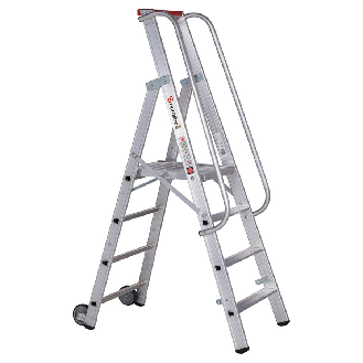 Euroline Premium 32677 Stufenstehleiter mit großer Standplattform 4 Stufen-Beschreibung lesen