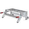 Arbeitsplattform aus Stahl mit Gitterrost 1000 mm, 2 Stufen