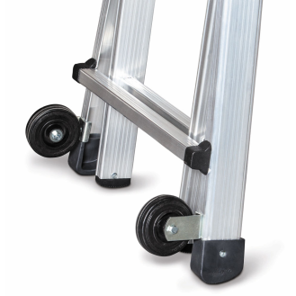Euroline Premium 31621 Vario-Klappleiter mit Rollen 4x6 Sprossen-Beschreibung lesen