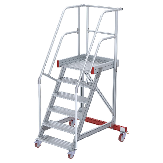 Euroline 513 Wartungsbühne 60° 800mm Stufenbreite 6 Stufen Alu gerieft-Beschreibung lesen