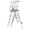 MUNK Plattformleiter FlexxStep 4 Sprossen mit Teleskopaufsatz plus 2 Sprossen