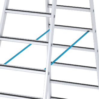 Zarges gebördelte Stufen-Stehleiter R13step-B eloxiert 2x4 Stufen-Beschreibung lesen