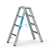 Zarges gebördelte Stufen-Stehleiter R13step-B eloxiert 2x4 Stufen Zarges gebördelte Stufen-Stehleiter R13step-B eloxiert 2x4 Stufen