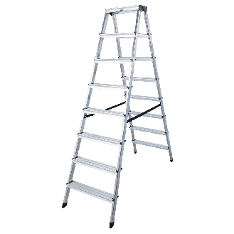 Krause Dopplo Stufen Doppelleiter 2x8 Stufen-Beschreibung lesen