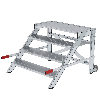 MUNK Arbeitspodest fahrbar Aluminium geriffelt 1000mm Stufenbreite 4 Stufen MUNK Arbeitspodest fahrbar Aluminium geriffelt 1000mm Stufenbreite 4 Stufen