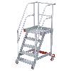 Euroline 513 Wartungsbühne 60° 1000mm Stufenbreite 5 Stufen Alu gerieft