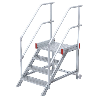 Euroline 514 Anstieg 45° 800mm Stufenbreite 4 Stufen Alu gerieft-Beschreibung lesen