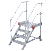 Euroline 514 Anstieg 45° 800mm Stufenbreite 4 Stufen Alu gerieft