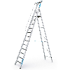Stehleiter mit Plattform und 12 Stufen