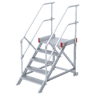 Euroline 514 Anstieg 45° 1000mm Stufenbreite 5 Stufen Alu gerieft-Beschreibung lesen