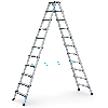 Zarges Comfortstep B Stehleiter mit gepolsterter Stufen-Vorderkante 2x11 Stufen Zarges Comfortstep B Stehleiter mit gepolsterter Stufen-Vorderkante 2x11 Stufen