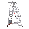 Euroline Premium 32778 Podestleiter fahrbar, klappbar 7 Stufen