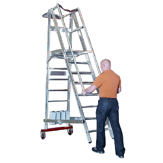 Euroline Premium 32778 Podestleiter fahrbar, klappbar 7 Stufen-Beschreibung lesen