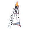 Euroline Premium 32778 Podestleiter fahrbar, klappbar 7 Stufen